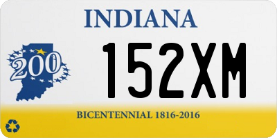 IN license plate 152XM