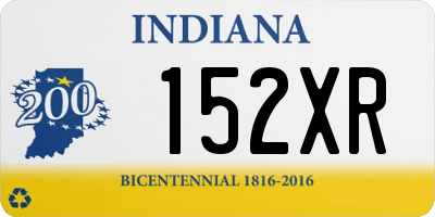 IN license plate 152XR