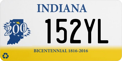 IN license plate 152YL