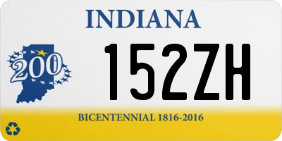 IN license plate 152ZH