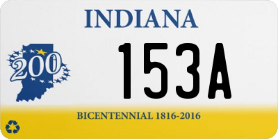 IN license plate 153A