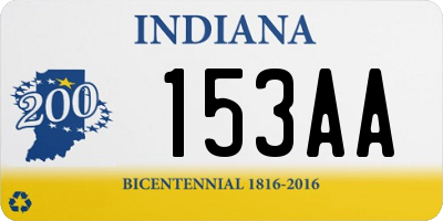 IN license plate 153AA