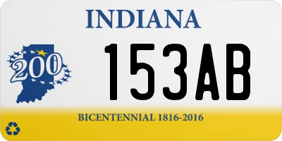 IN license plate 153AB