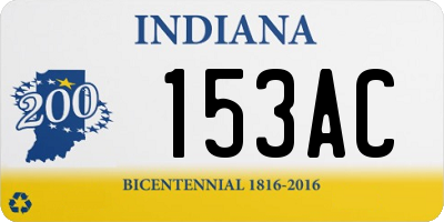 IN license plate 153AC