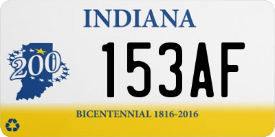 IN license plate 153AF