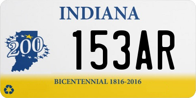 IN license plate 153AR