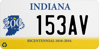 IN license plate 153AV