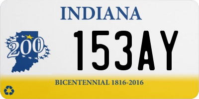 IN license plate 153AY