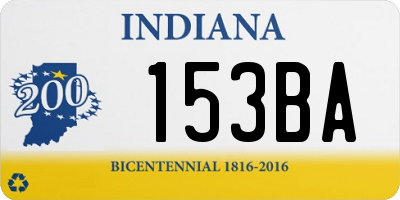 IN license plate 153BA