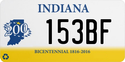 IN license plate 153BF