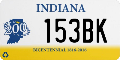IN license plate 153BK