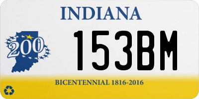 IN license plate 153BM