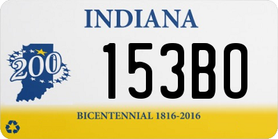 IN license plate 153BO