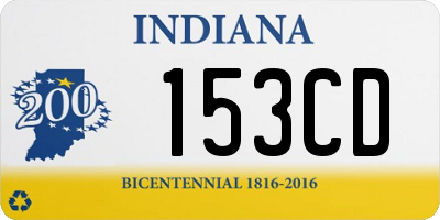 IN license plate 153CD