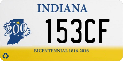 IN license plate 153CF