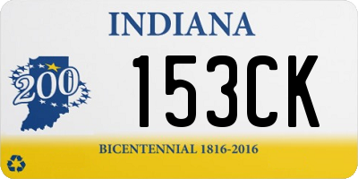 IN license plate 153CK