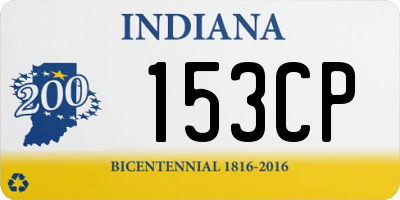 IN license plate 153CP