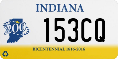 IN license plate 153CQ