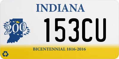 IN license plate 153CU