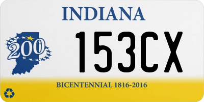 IN license plate 153CX