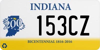 IN license plate 153CZ