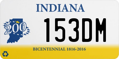 IN license plate 153DM