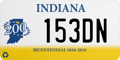 IN license plate 153DN