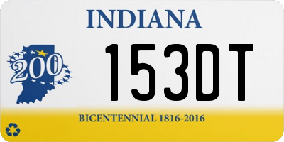 IN license plate 153DT