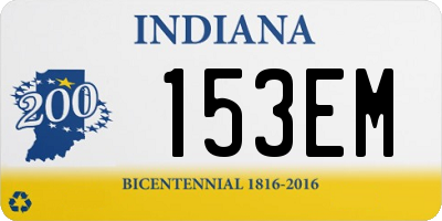 IN license plate 153EM