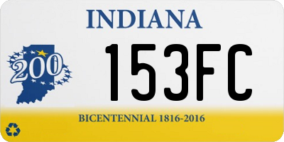 IN license plate 153FC