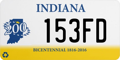 IN license plate 153FD