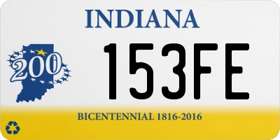 IN license plate 153FE