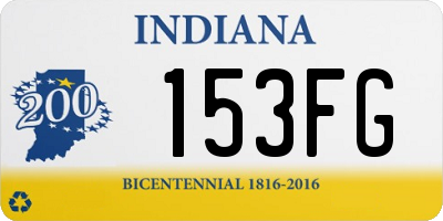 IN license plate 153FG