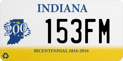 IN license plate 153FM