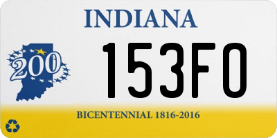 IN license plate 153FO