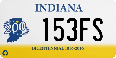 IN license plate 153FS