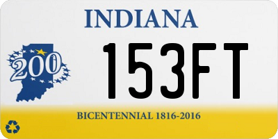 IN license plate 153FT