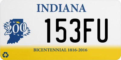 IN license plate 153FU