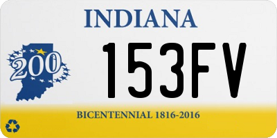 IN license plate 153FV