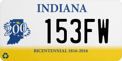 IN license plate 153FW