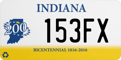 IN license plate 153FX