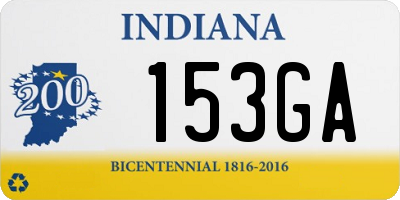 IN license plate 153GA