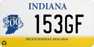 IN license plate 153GF