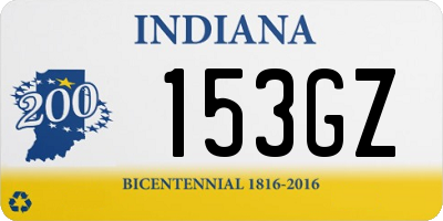 IN license plate 153GZ