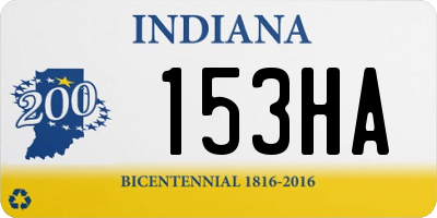 IN license plate 153HA