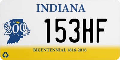 IN license plate 153HF