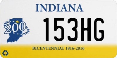 IN license plate 153HG