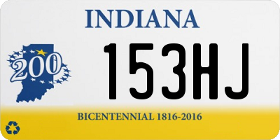 IN license plate 153HJ