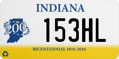 IN license plate 153HL