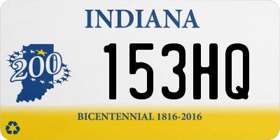 IN license plate 153HQ